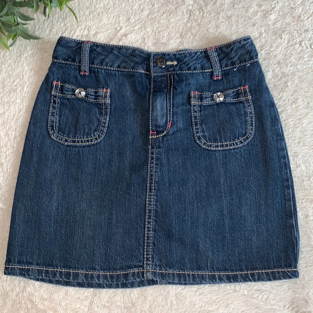 Gymboree Denim Skort/Skirt 8 EUC Jean Skort Adjustable Waist
